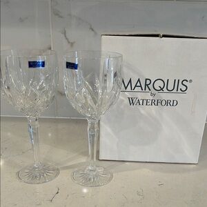 Marquis Waterford BROOKSIDE- all purpose Wine set - SET OF 2 - BRAND NEW